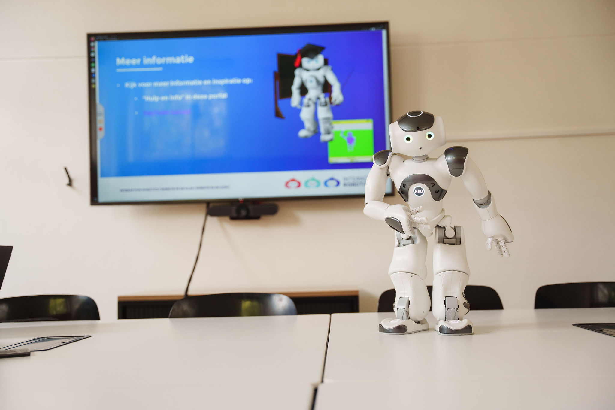 interactieve presentatie geven met sociale robots